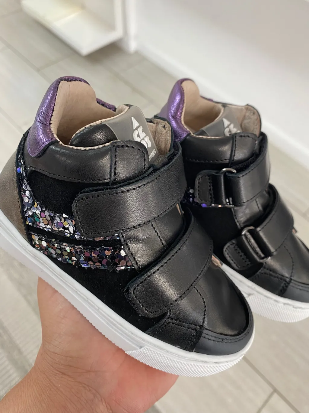 Acebos Black Glitter Sneaker Hot