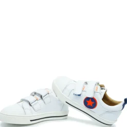 Acebos White and Blue Velcro Sneaker Clearance