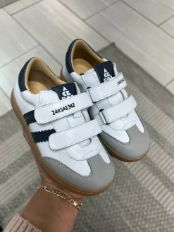 Acebos White Stripe Velcro Sneaker Online