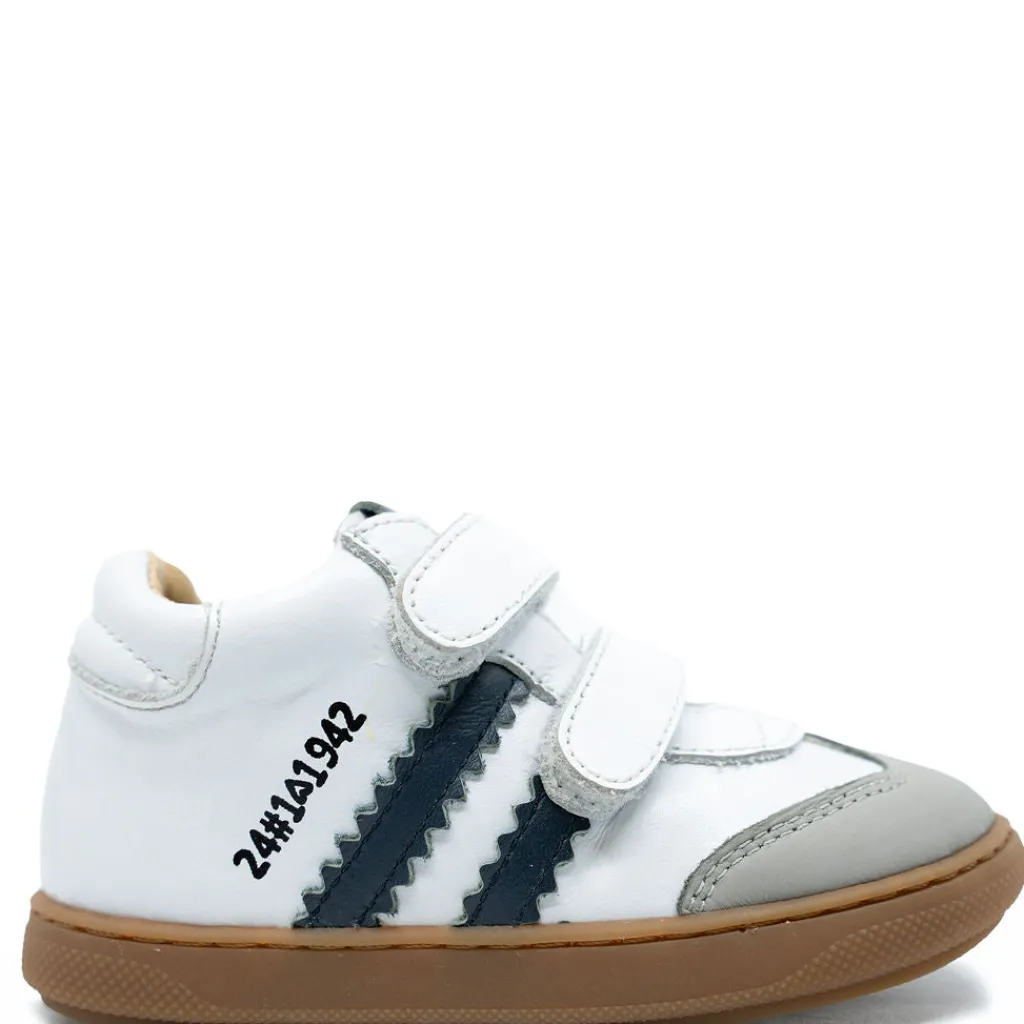 Acebos White Stripe Velcro Baby Sneaker Best