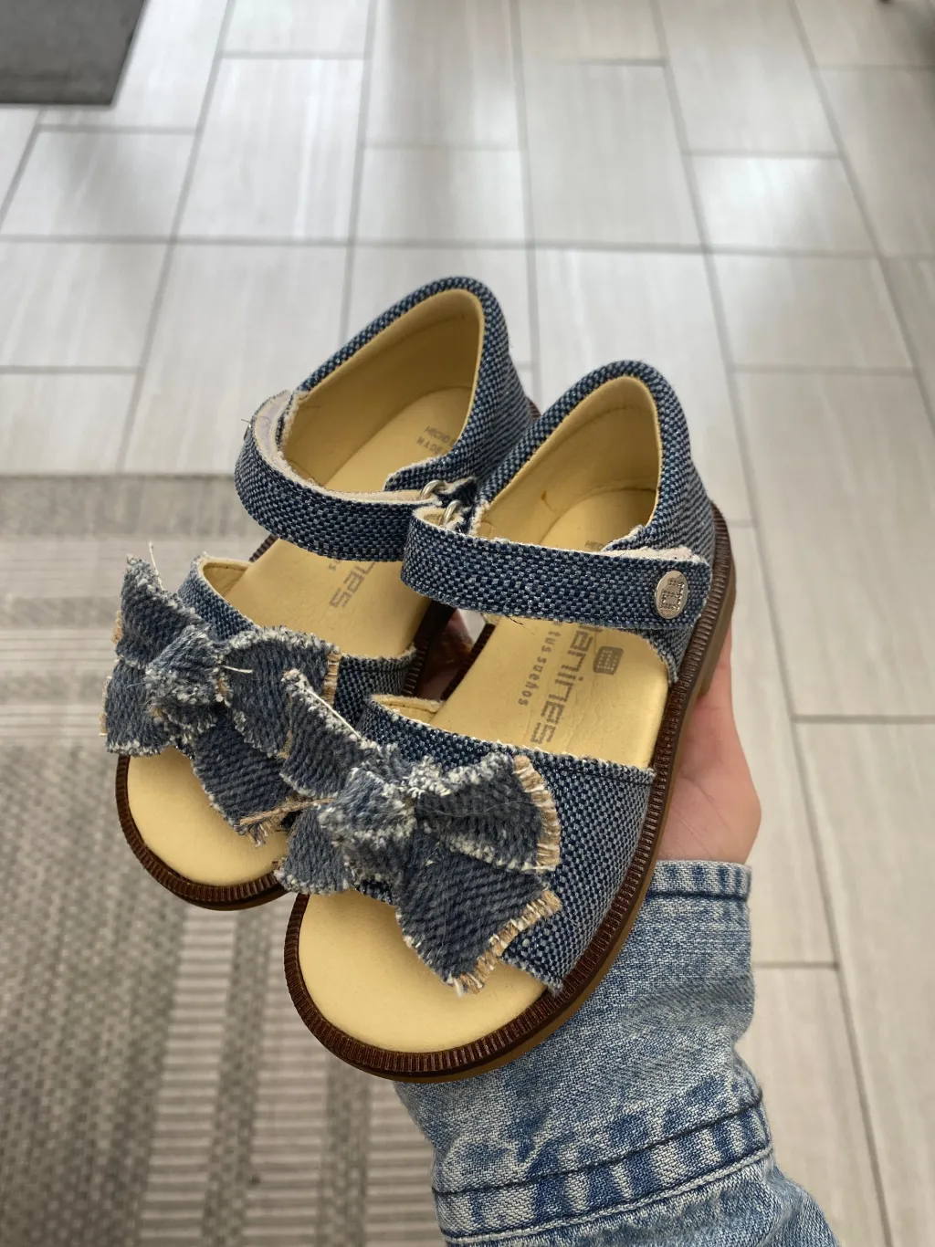 Andanines Denim Bow Sandal Sale
