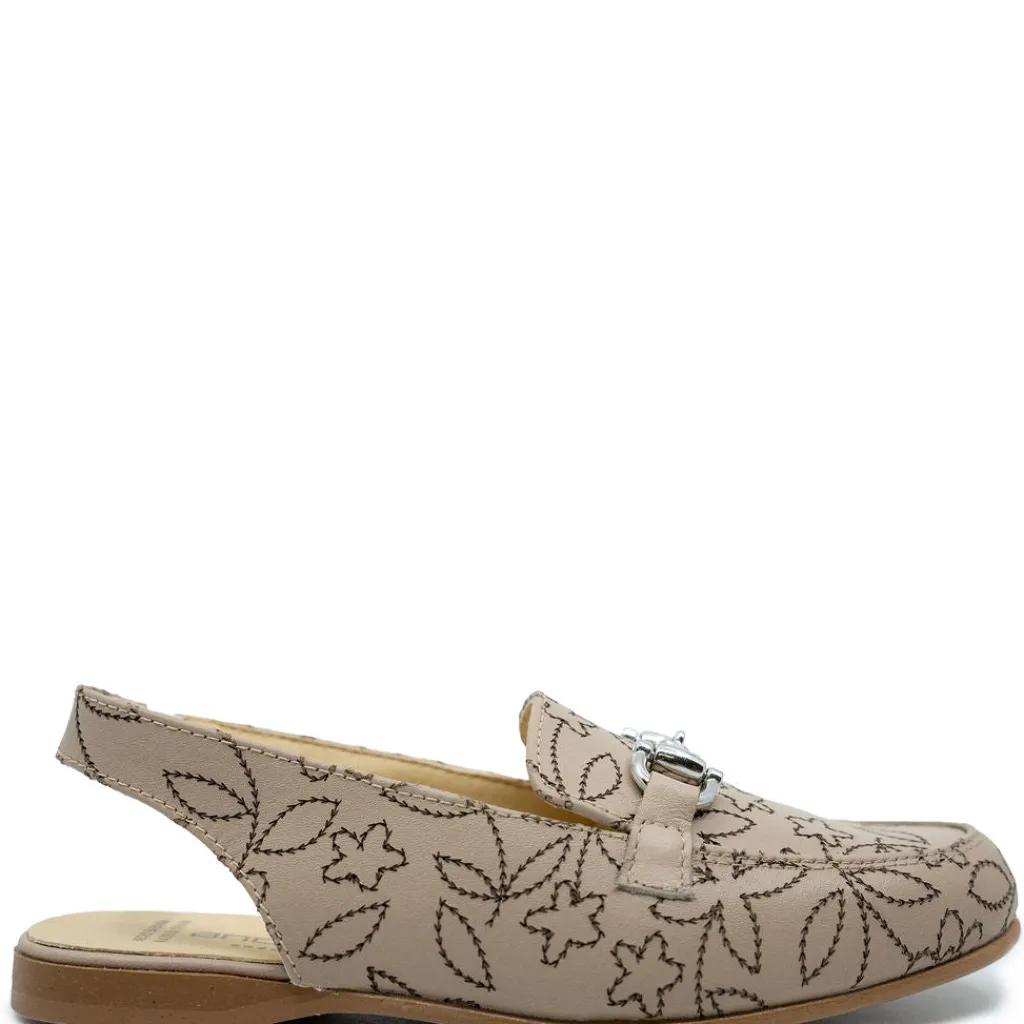 Andanines Mousse Floral Embroidered Mule Slingback Hot