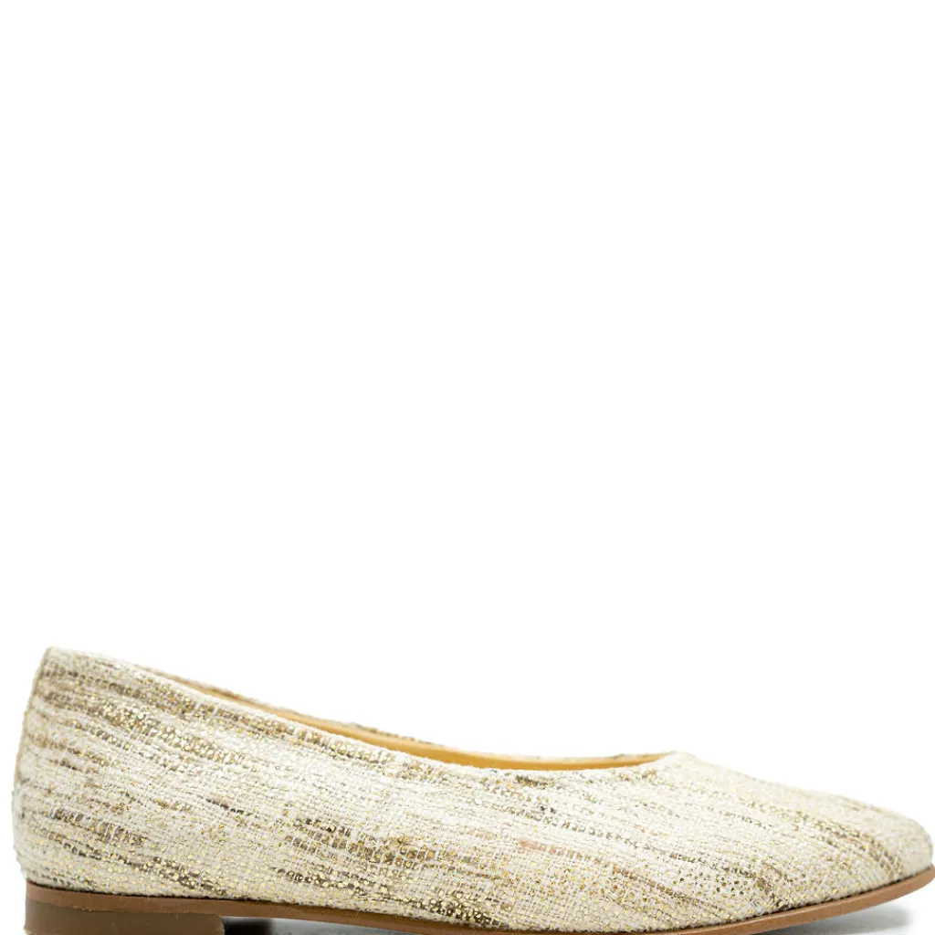 Andanines Platino Linen V Flat Sale