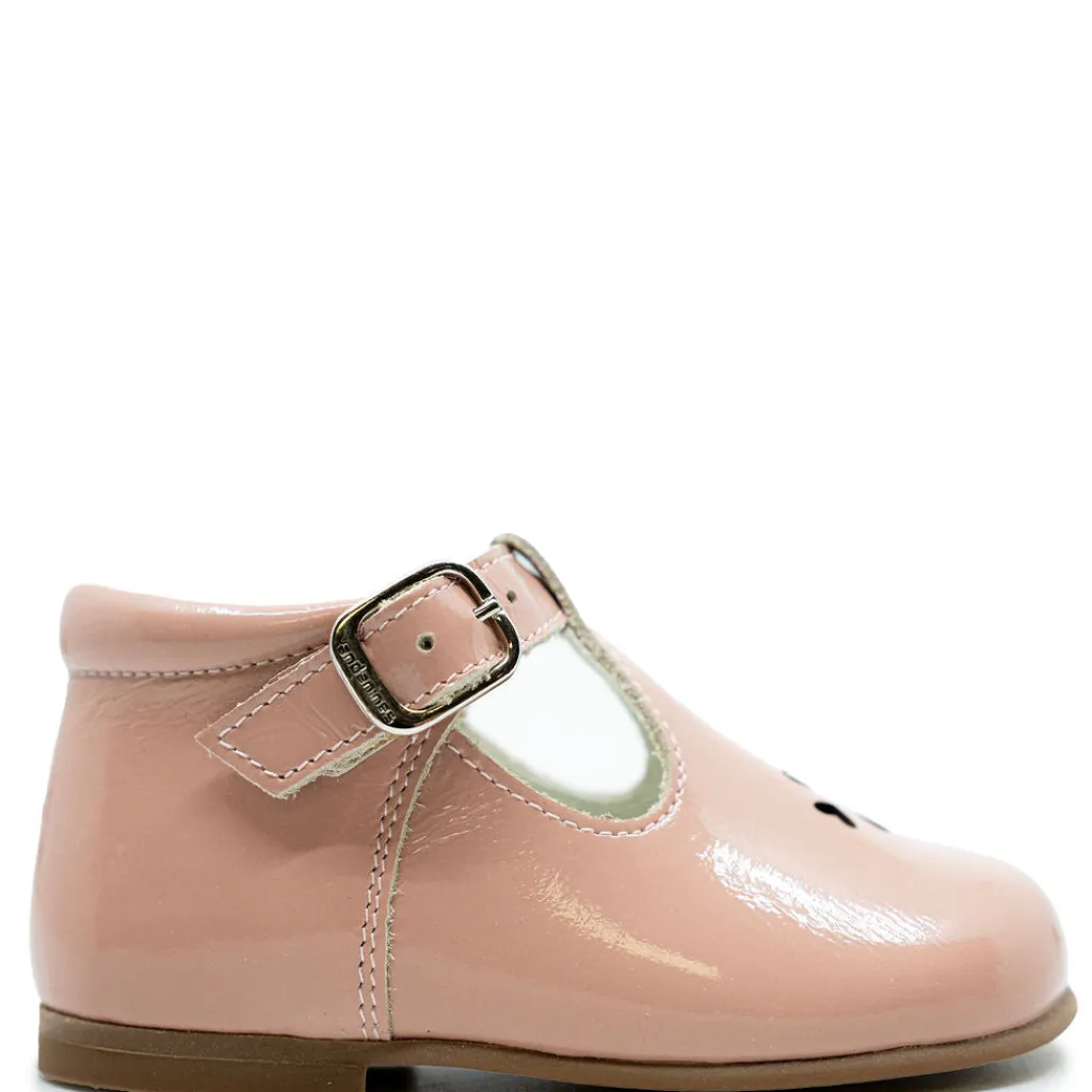 Andanines Rose Patent Heart Baby Shoe Fashion