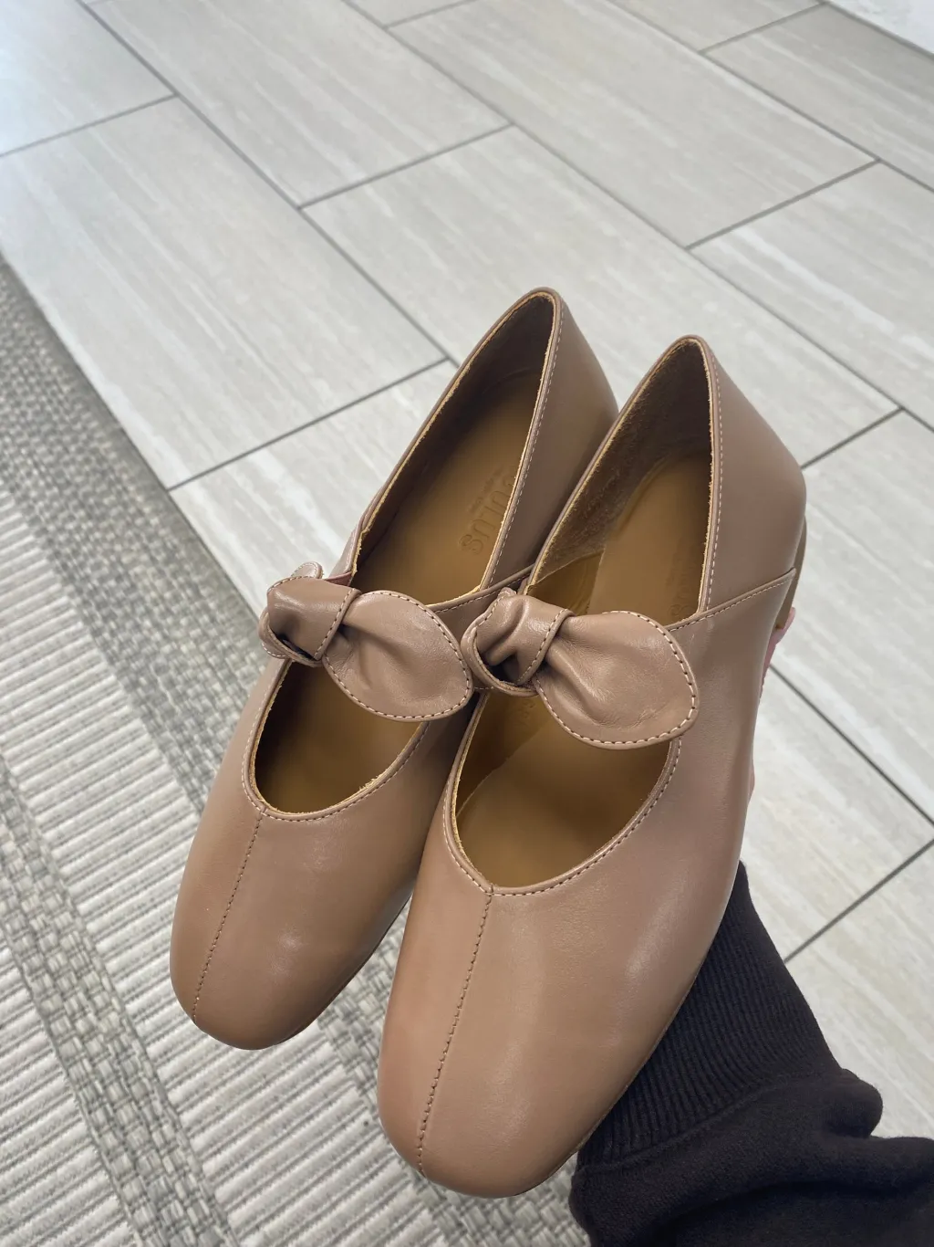 Angulus Clay Leather Bow Ballerina Hot