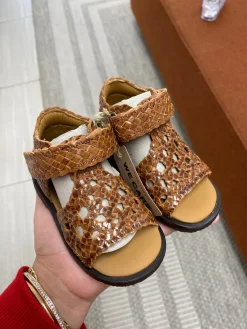 Angulus Tan Braided Baby Sandal Clearance