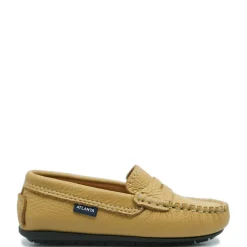 Atlanta Mocassin Beige Pebbled Penny Loafer New