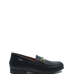 Atlanta Mocassin Black Pebbled Buckle Dress Shoe Online