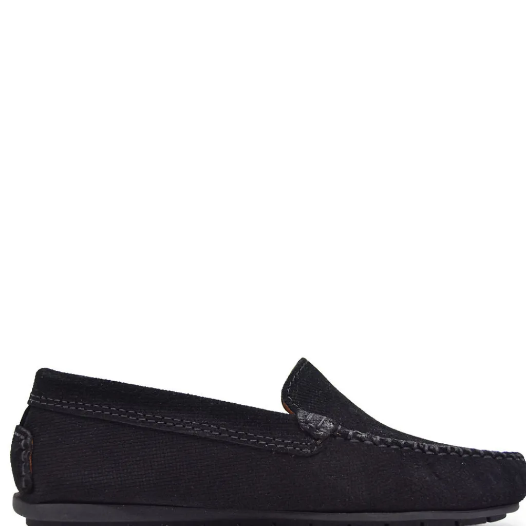 Atlanta Mocassin Black Twill Loafer Online