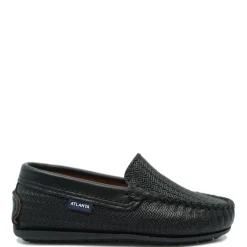 Atlanta Mocassin Black Weave Loafer Hot