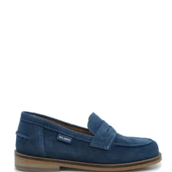 Atlanta Mocassin Blue Jeans Suede Chunky Loafer New
