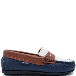 Atlanta Mocassin Blue White Brown Penny Loafer Online