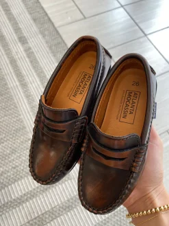 Atlanta Mocassin Brown Brushed Penny loafer Online