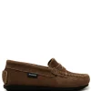 Atlanta Mocassin Chocolate Textured Penny Loafer Discount