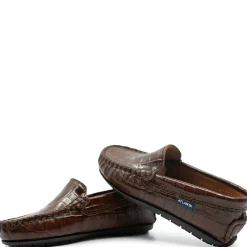 Atlanta Mocassin Cognac Croc Loafer Outlet