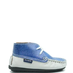 Atlanta Mocassin Denim and Ivory Baby Bootie New