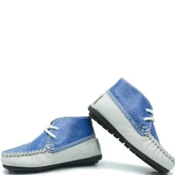 Atlanta Mocassin Denim and Ivory Baby Bootie New
