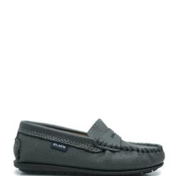 Atlanta Mocassin Gray Grain Penny Loafer New
