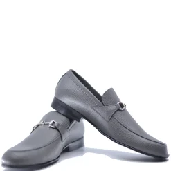 Atlanta Mocassin Gray Slip-On Buckle Dress Shoe Fashion