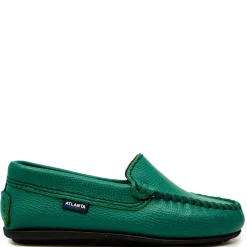 Atlanta Mocassin Green Pebbled Loafer Sale