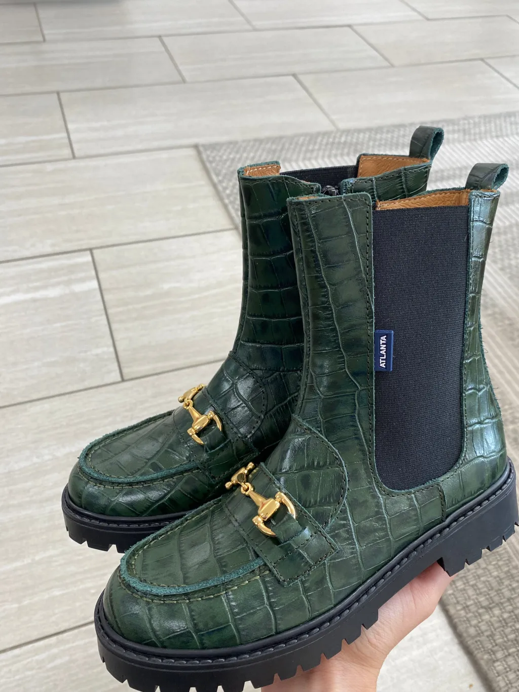 Atlanta Mocassin Hunter Croc Buckle Boot Clearance