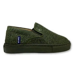Atlanta Mocassin Hunter Green Textured Slip-on Sneaker Outlet