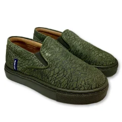 Atlanta Mocassin Hunter Green Textured Slip-on Sneaker Outlet