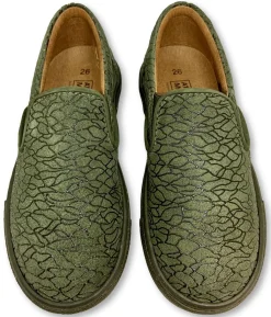 Atlanta Mocassin Hunter Green Textured Slip-on Sneaker Outlet