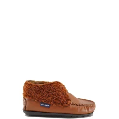 Atlanta Mocassin Luggage Shearling Lace-Up Baby Bootie Hot