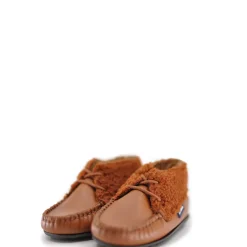 Atlanta Mocassin Luggage Shearling Lace-Up Baby Bootie Hot