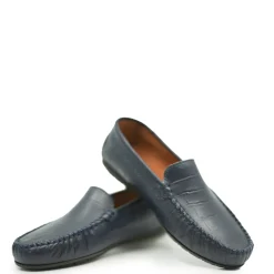 Atlanta Mocassin Navy Croc Loafer Online