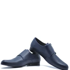 Atlanta Mocassin Navy Grain Double Monk Dress Shoe Clearance