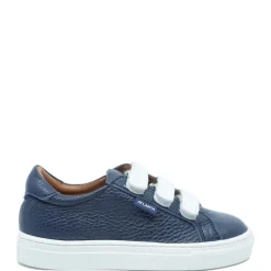 Atlanta Mocassin Navy Grain Triple Velcro Sneaker Hot