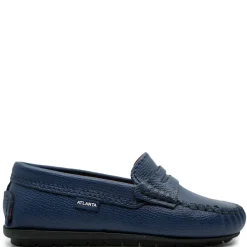 Atlanta Mocassin Navy Grain Penny Loafer Hot