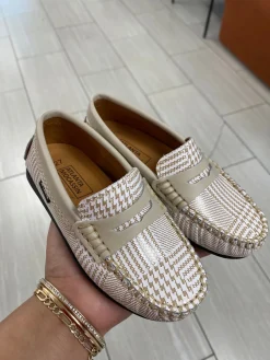 Atlanta Mocassin Sand Plaid Penny Loafer Sale