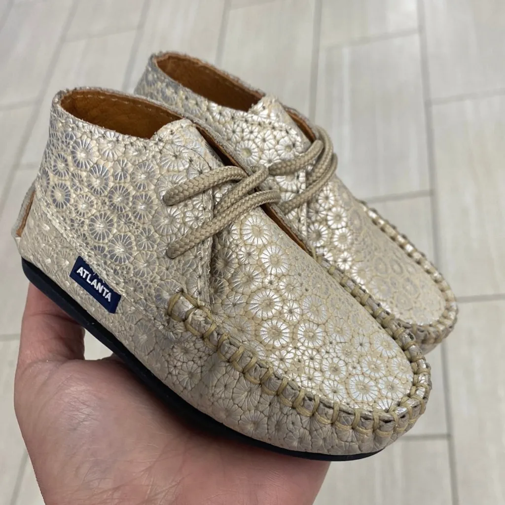 Atlanta Mocassin Sand Sunflower Baby Bootie New