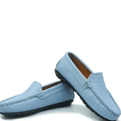 Atlanta Mocassin Sky Blue Stamped Penny Loafer Fashion