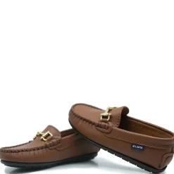 Atlanta Mocassin Soft Brown Buckle Loafer Hot