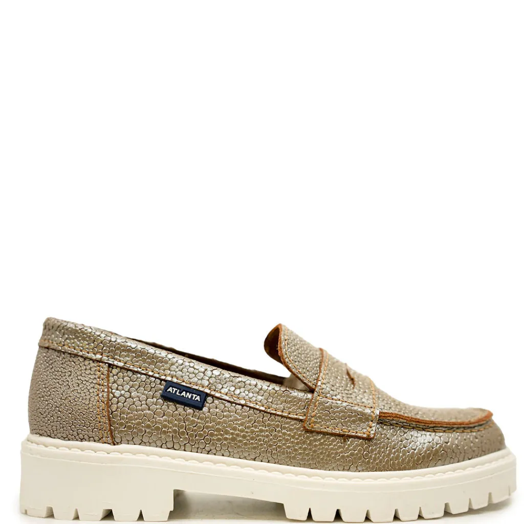 Atlanta Mocassin Stingray Taupe Penny Shoe Hot