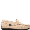 Atlanta Mocassin Tan Croc Loafer Online