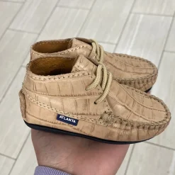 Atlanta Mocassin Tan Croc Baby Bootie Discount