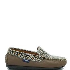 Atlanta Mocassin Taupe Leopard Loafer Sale