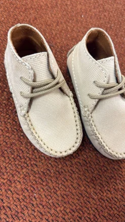 Atlanta Mocassin Taupe Textured Baby Bootie Online