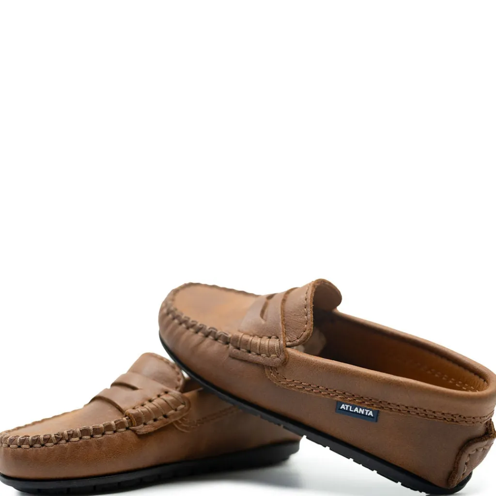 Atlanta Mocassin Vintage Camel Penny Loafer Outlet