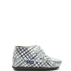 Atlanta Mocassin White Geometric Velcro Baby Bootie Outlet