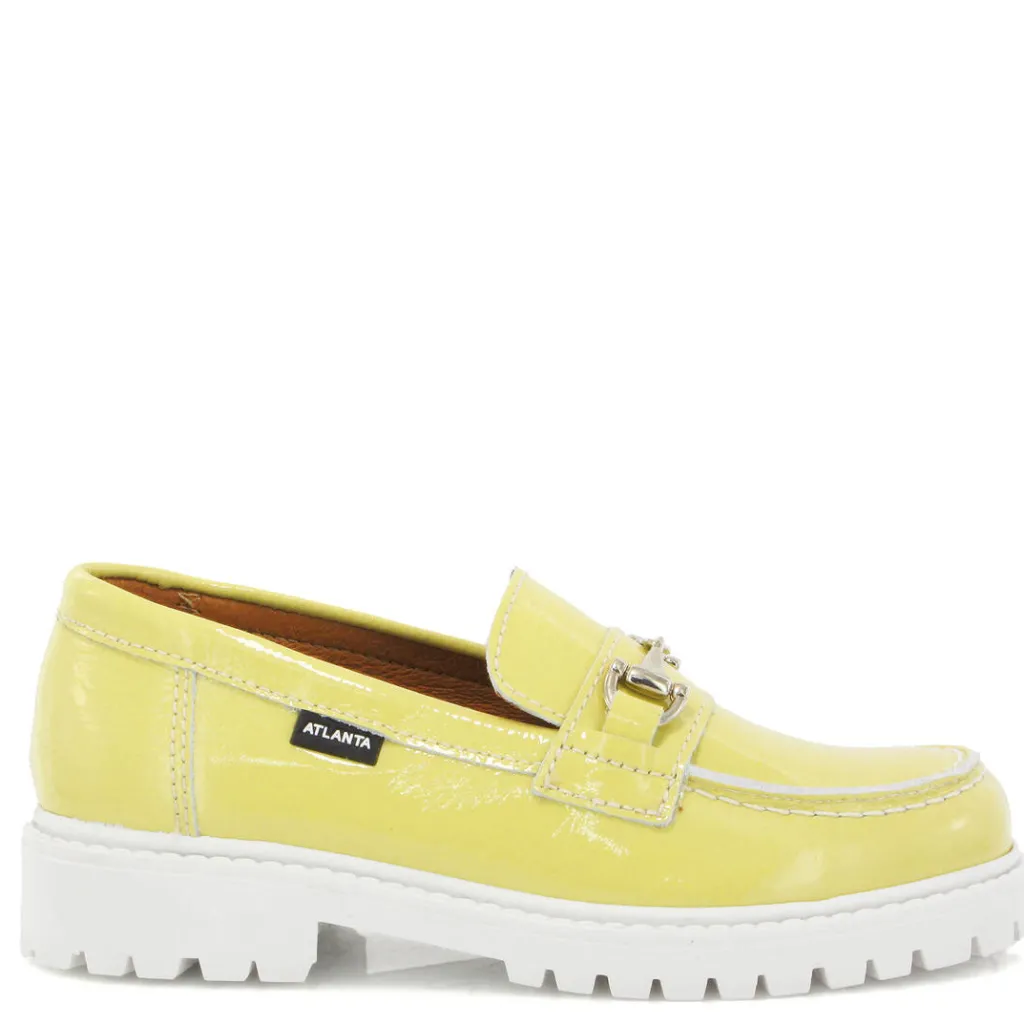 Atlanta Mocassin Yellow Buckle Chunky Loafer Clearance