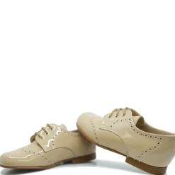 Beberlis Beige Patent Wingtip Oxford Clearance