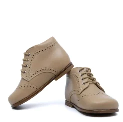 Beberlis Beige Wingtip Baby Bootie Outlet