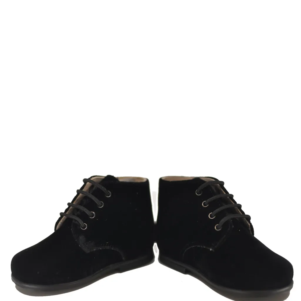 Beberlis Black Velvet Baby Bootie Clearance