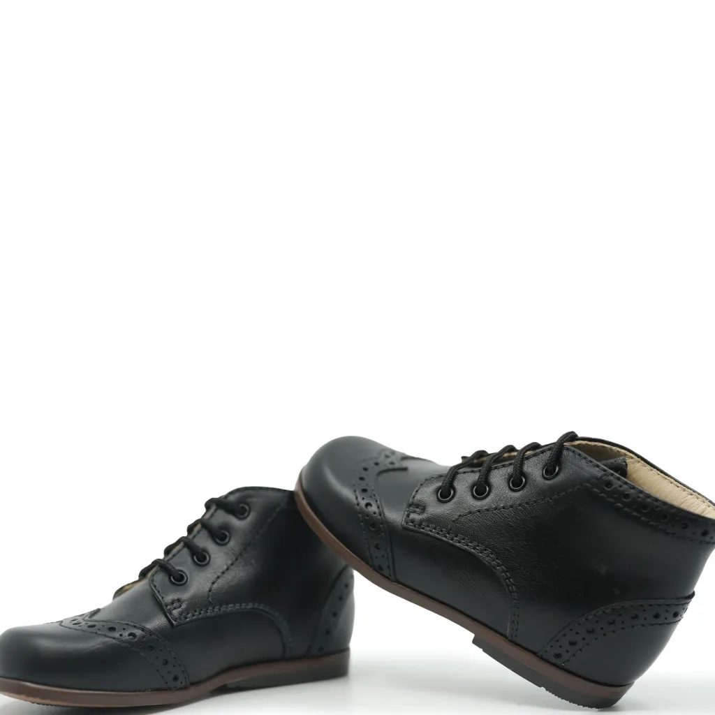 Beberlis Black Wingtip Baby Bootie Best